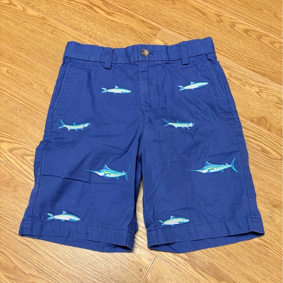 Vineyard Vines Other - Vineyard Vines Boys Embroidered Chino Shorts Blue Marlin Fish Size 8